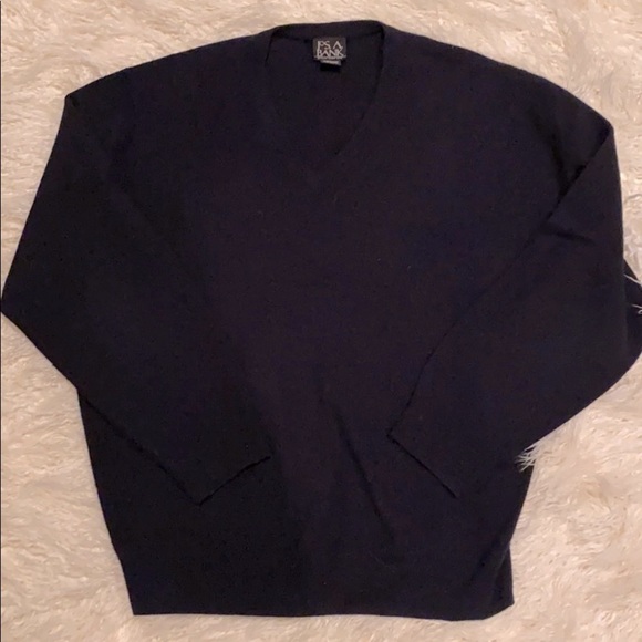 NWOT Jos. A. Bank 100% Cashmere V Neck - Picture 2 of 6